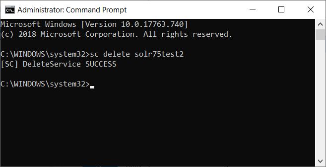 Delete Windows Service